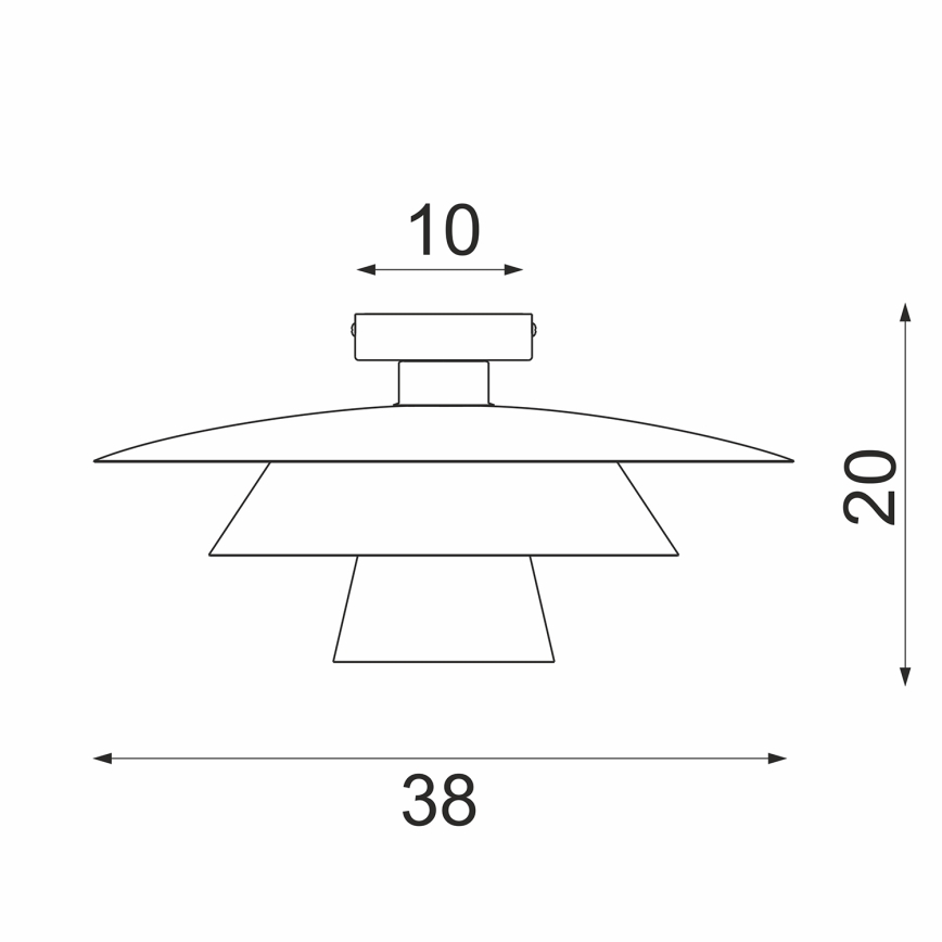 Stropné svietidlo PLATO 1xE27/15W/230V priemer 32 cm antracit