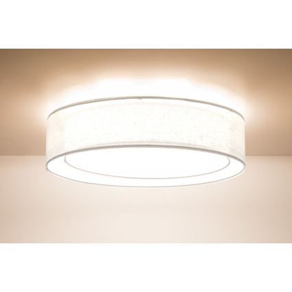 Stropné svietidlo PURO 2xE27/40W/230V pr. 50 cm biele