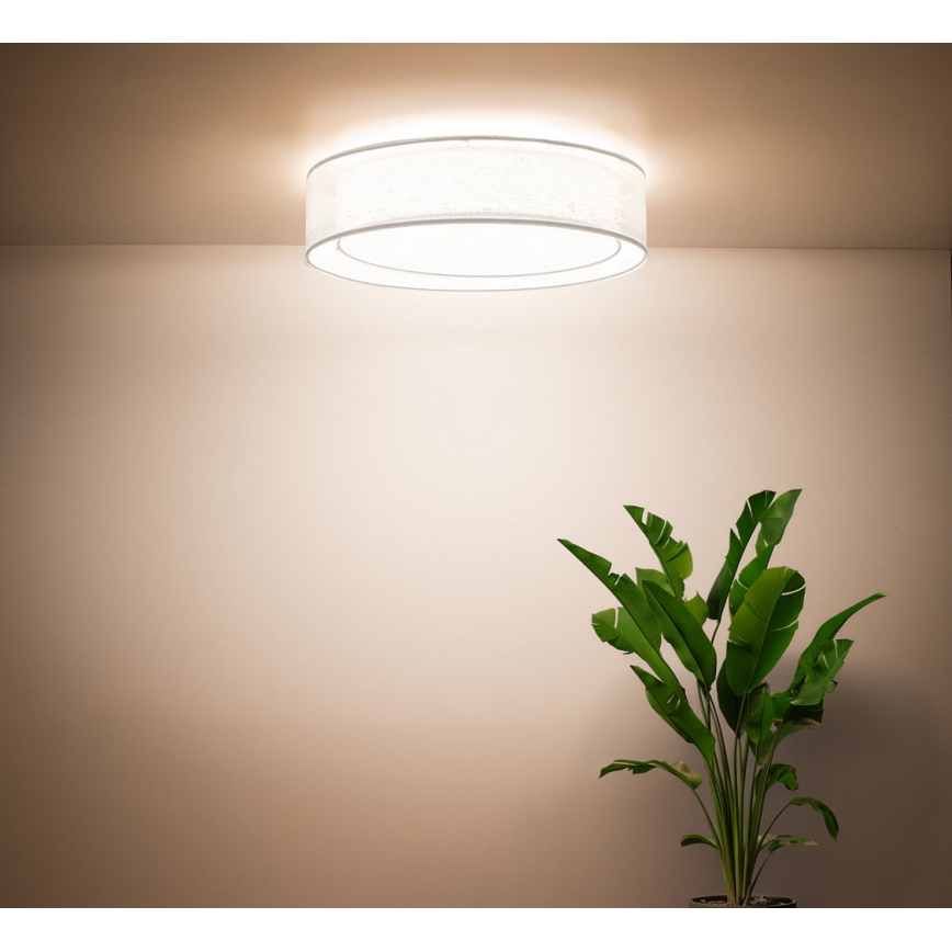 Stropné svietidlo PURO 2xE27/40W/230V pr. 50 cm biele