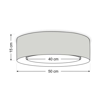 Stropné svietidlo PURO 2xE27/40W/230V pr. 50 cm biele