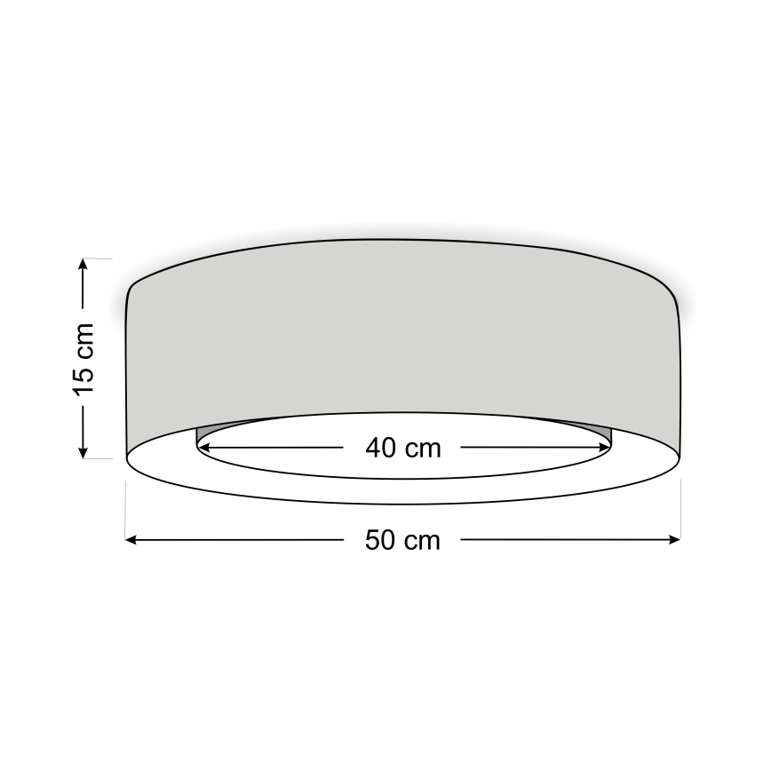 Stropné svietidlo PURO 2xE27/40W/230V pr. 50 cm biele