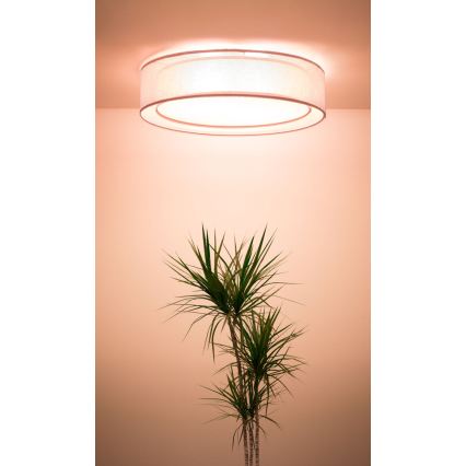 Stropné svietidlo PURO 2xE27/40W/230V pr. 50 cm ružové