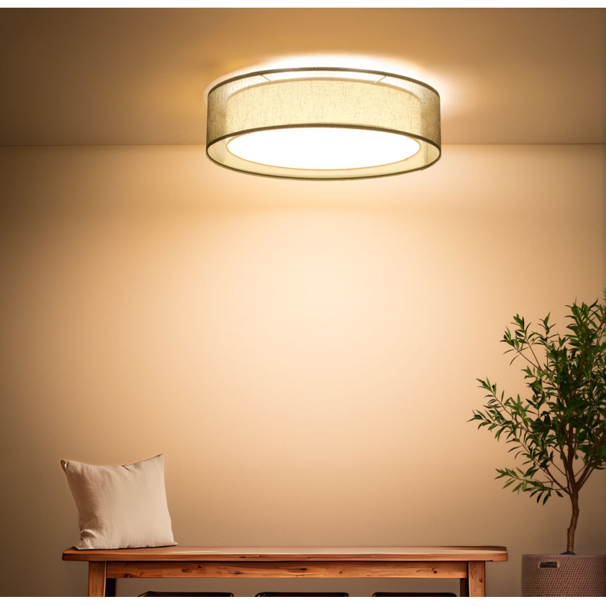 Stropné svietidlo PURO 2xE27/40W/230V pr. 50 cm zelené