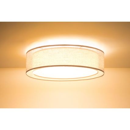 Stropné svietidlo PURO 2xE27/40W/230V pr. 60 cm béžové
