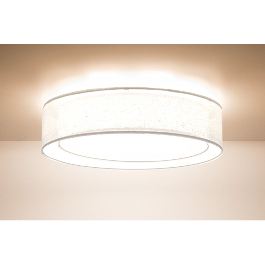 Stropné svietidlo PURO 2xE27/40W/230V pr. 60 cm biela
