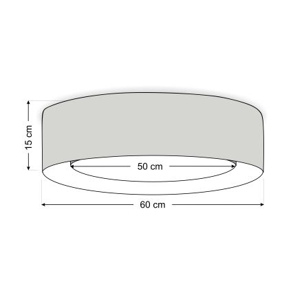 Stropné svietidlo PURO 2xE27/40W/230V pr. 60 cm biela