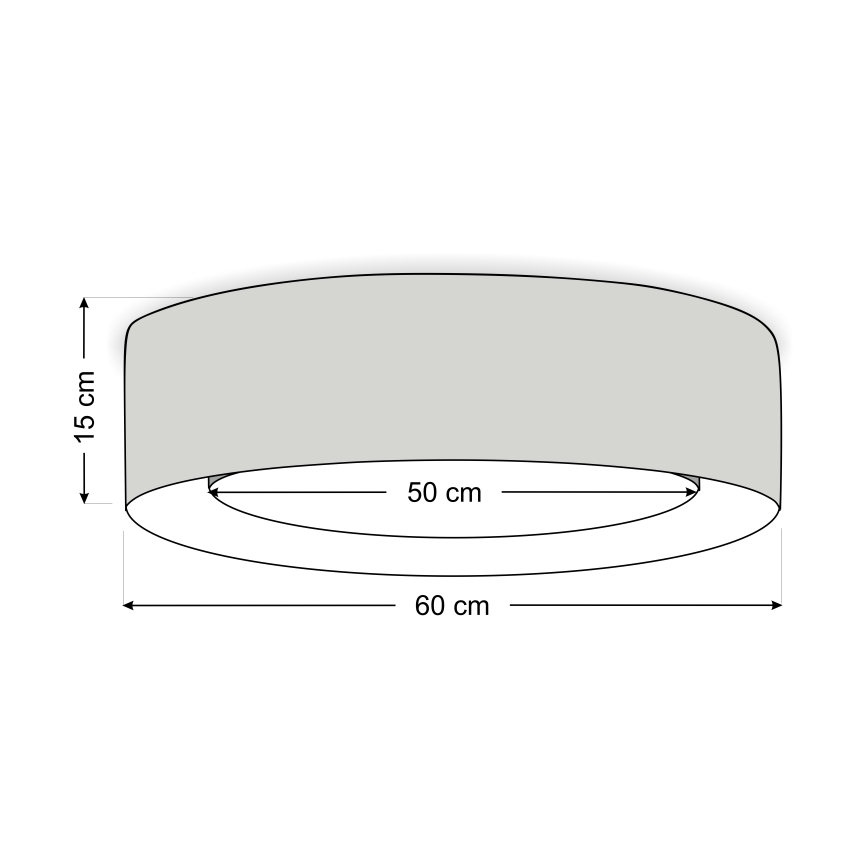 Stropné svietidlo PURO 2xE27/40W/230V pr. 60 cm biela
