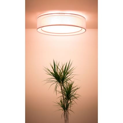 Stropné svietidlo PURO 2xE27/40W/230V pr. 60 cm ružové