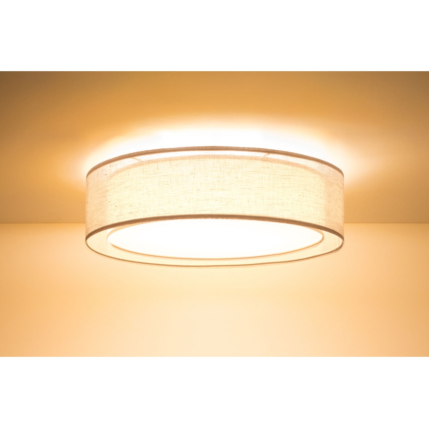 Stropné svietidlo PURO 2xE27/40W/230V priemer 50 cm béžové