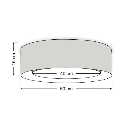 Stropné svietidlo PURO 2xE27/40W/230V priemer 50 cm béžové