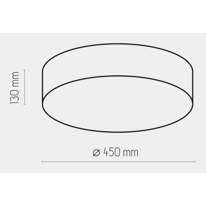 Stropné svietidlo RONDO 4xE27/15W/230V pr. 45 cm biela