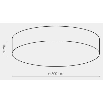 Stropné svietidlo RONDO 6xE27/15W/230V pr. 80 cm šedá