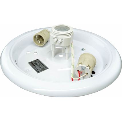 Stropné svietidlo so senzorom pohybu a súmraku MANA 2xE27/40W/230V pr. 30 cm biela