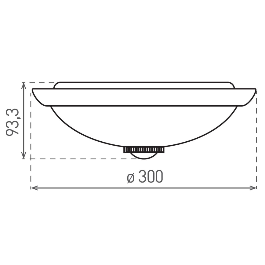 Stropné svietidlo so senzorom pohybu a súmraku MANA 2xE27/40W/230V pr. 30 cm biela