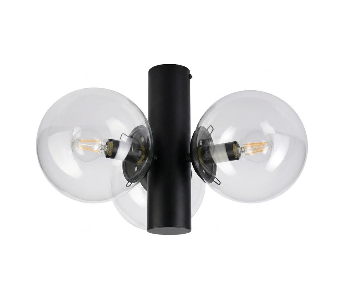 Stropné svietidlo SFERIO 3xE14/5W/230V čierne/číre LM-3.298/CZARNY/TRANSPARENT