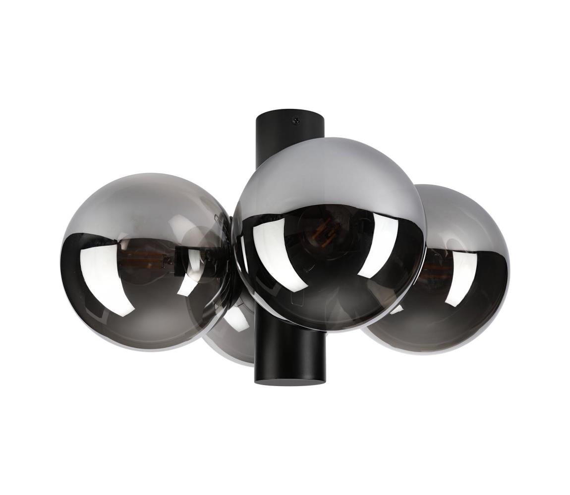 Stropné svietidlo SFERIO 4xE14/5W/230V čierna/dymová čierna LM-4.298/CZARNY/SMOKY