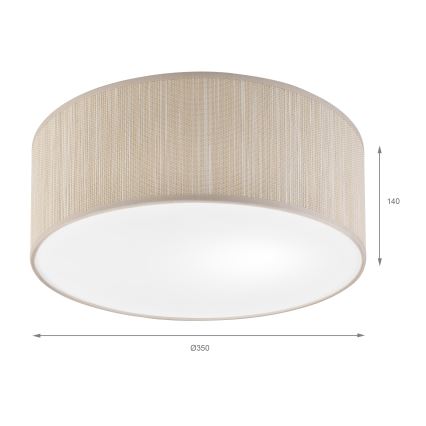 Stropné svietidlo SIRJA 1xE27/15W/230V priemer 35 cm béžové