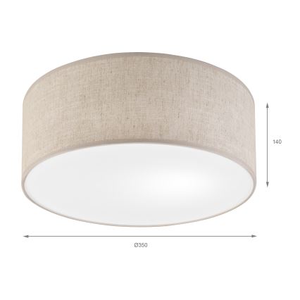 Stropné svietidlo SIRJA 1xE27/15W/230V Ø 35 cm béžové