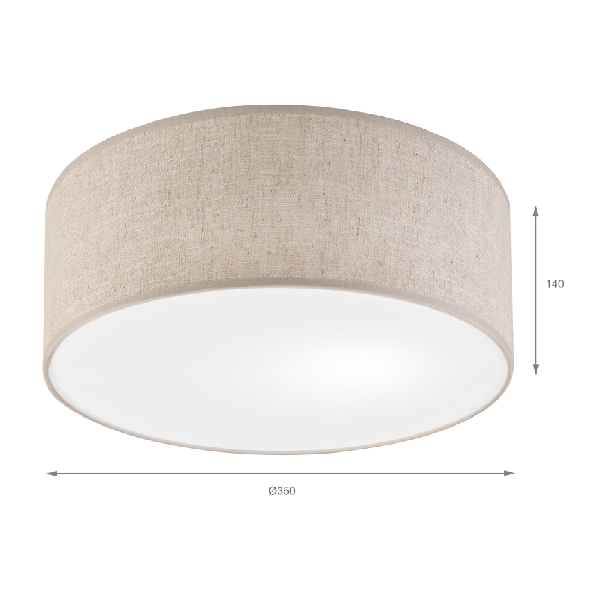 Stropné svietidlo SIRJA 1xE27/15W/230V Ø 35 cm béžové
