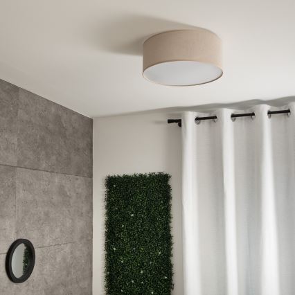 Stropné svietidlo SIRJA 1xE27/60W/230V pr. 35 cm béžová
