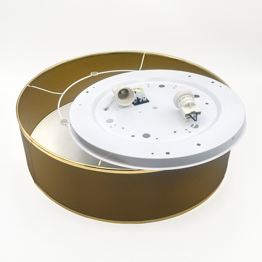 Stropné svietidlo SIRJA 2xE27/15W/230V pr. 45 cm hnedá/zlatá