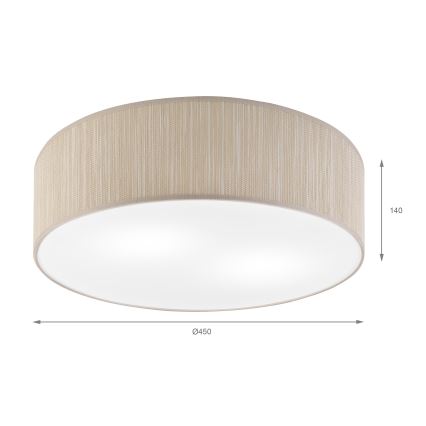 Stropné svietidlo SIRJA 2xE27/15W/230V priemer 45 cm béžová