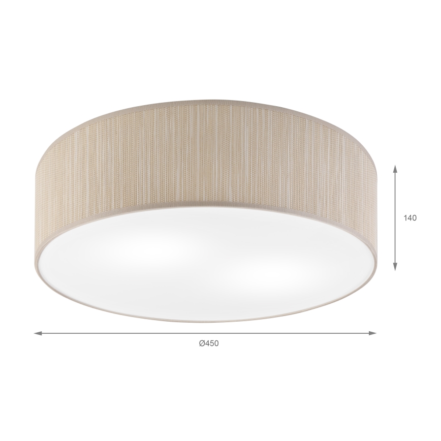 Stropné svietidlo SIRJA 2xE27/15W/230V priemer 45 cm béžová