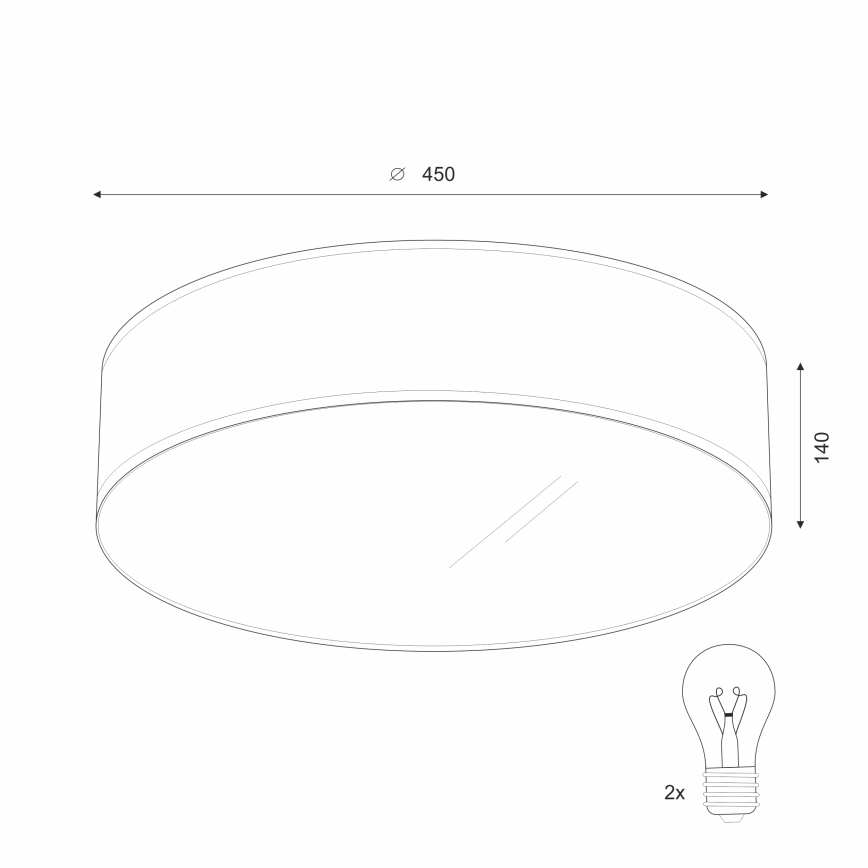 Stropné svietidlo SIRJA 2xE27/15W/230V priemer 45 cm béžové