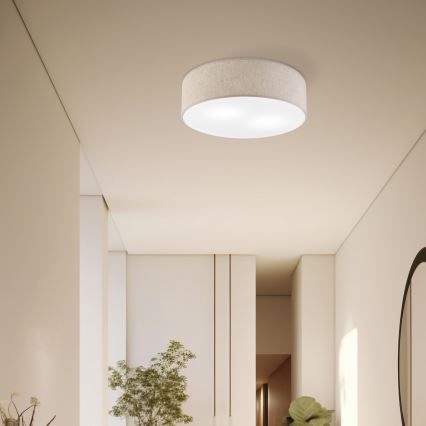 Stropné svietidlo SIRJA 2xE27/15W/230V, priemer 45 cm, béžové