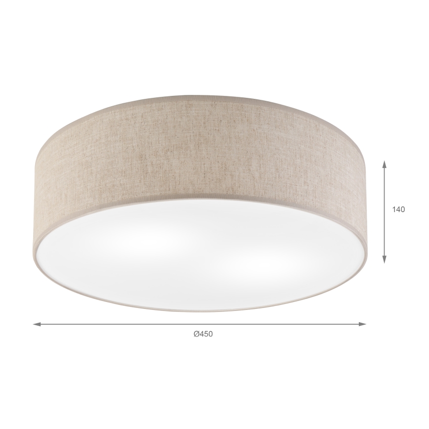 Stropné svietidlo SIRJA 2xE27/15W/230V, priemer 45 cm, béžové