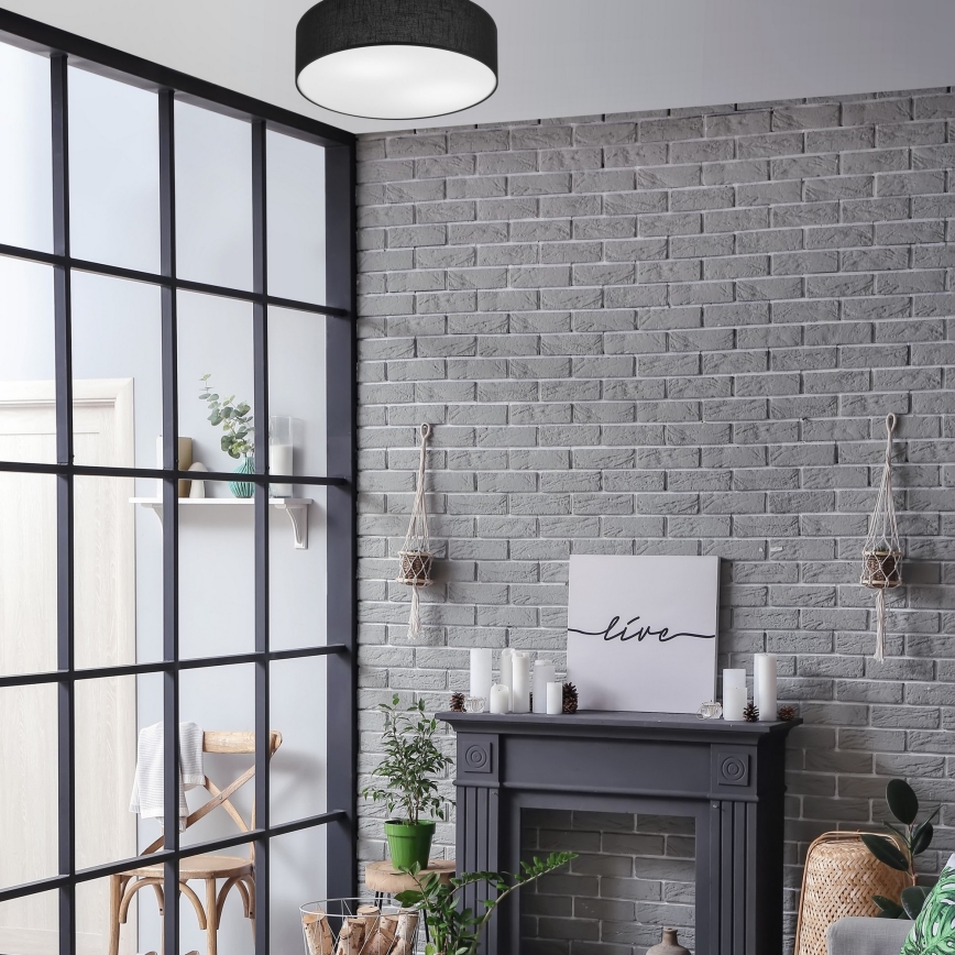 Stropné svietidlo SIRJA 2xE27/15W/230V priemer 45 cm čierne