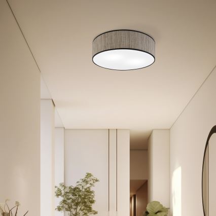 Stropné svietidlo SIRJA 2xE27/15W/230V, priemer 45 cm, hnedé