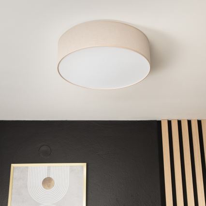 Stropné svietidlo SIRJA 2xE27/60W/230V pr. 45 cm béžová