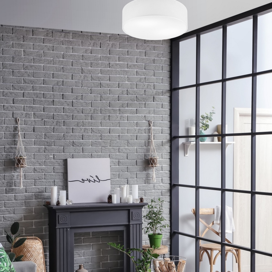Stropné svietidlo SIRJA 2×E27/15W/230V priemer 45 cm biele