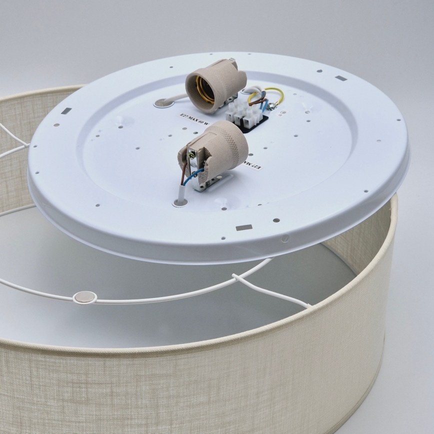 Stropné svietidlo SIRJA 2×E27/15W/230V Ø 45 cm krémové