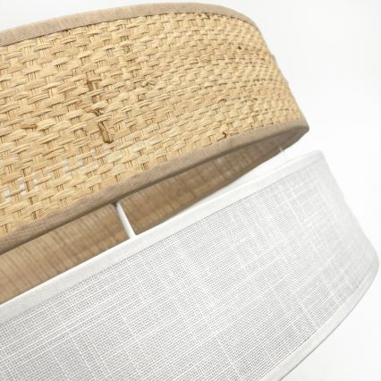 Stropné svietidlo SIRJA BOHO 2xE27/15W/230V priemer 45 cm béžová/biela