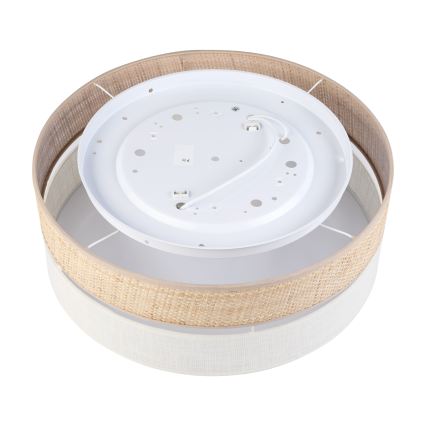 Stropné svietidlo SIRJA BOHO 2xE27/15W/230V priemer 45 cm béžová/krémová