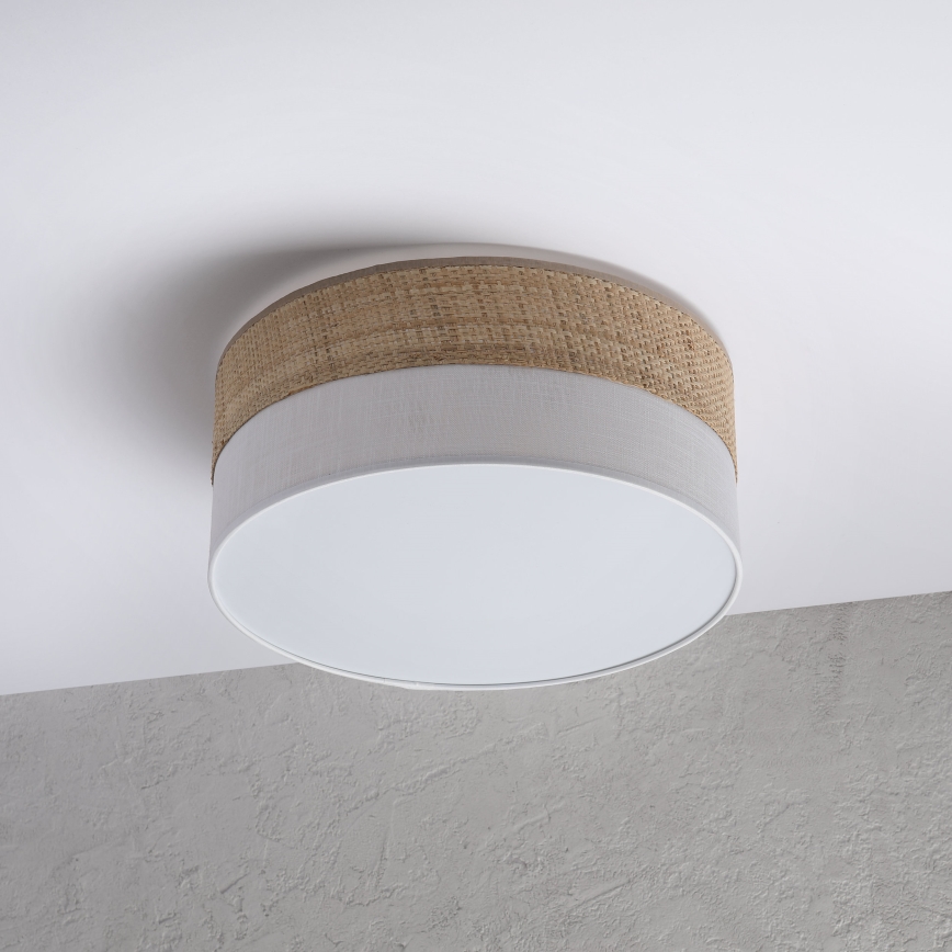 Stropné svietidlo SIRJA DOUBLE BOHO 2xE14/15W/230V priemer 35 cm béžová/biela