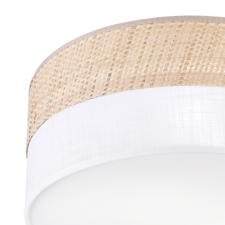 Stropné svietidlo SIRJA DOUBLE BOHO 2xE14/15W/230V priemer 35 cm béžová/biela