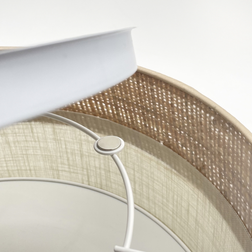 Stropné svietidlo SIRJA DOUBLE BOHO 2xE14/15W/230V, priemer 35 cm, béžové/krémové