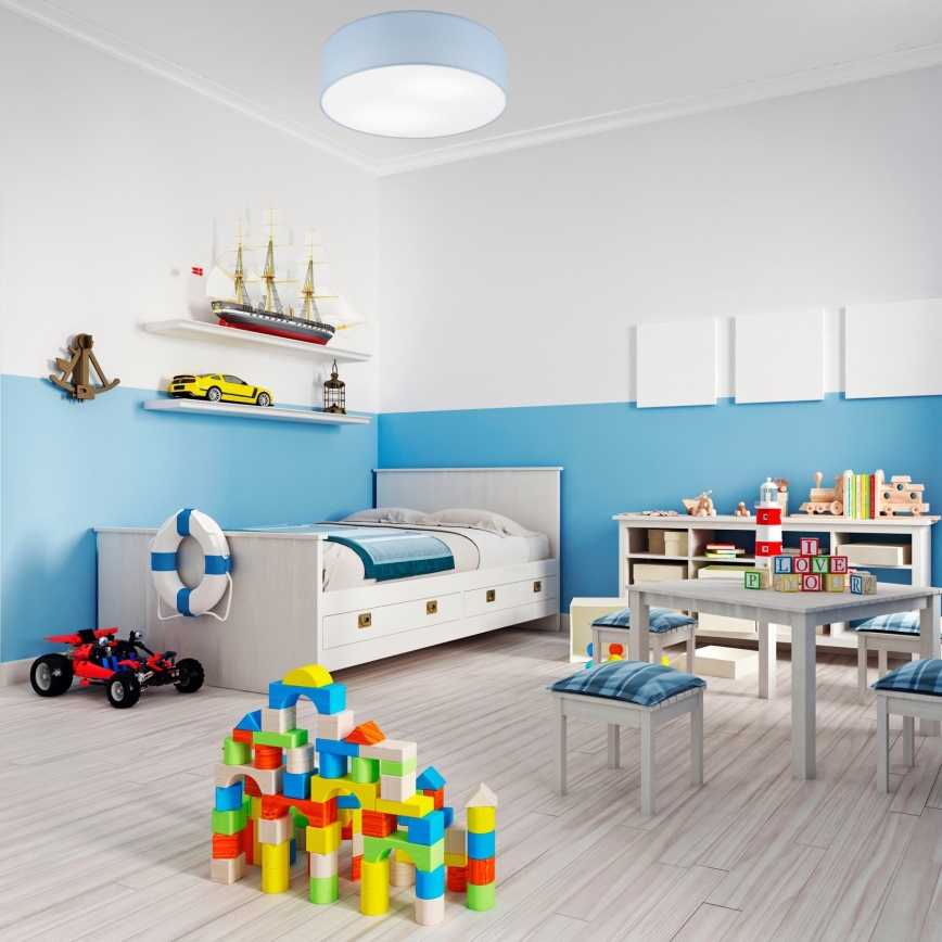 Stropné svietidlo SIRJA PASTEL 2xE27/60W/230V pr. 45 cm modrá