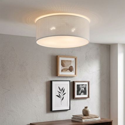 Stropné svietidlo SIRJA PLISADO 2xE27/15W/230V pr. 35 cm biela