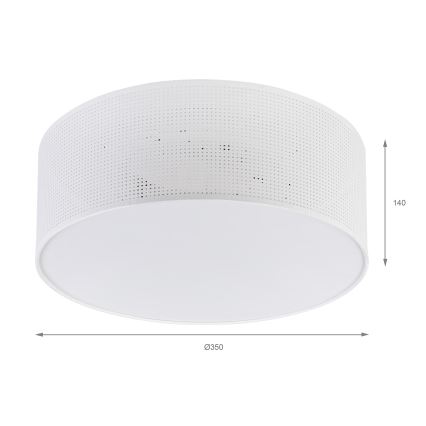 Stropné svietidlo SIRJA PLISADO 2xE27/15W/230V pr. 35 cm biela