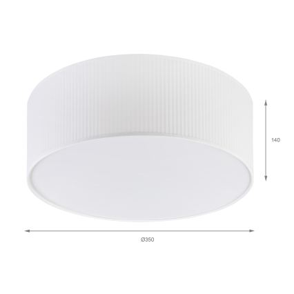 Stropné svietidlo SIRJA PLISADO 2xE27/15W/230V priemer 35 cm biela