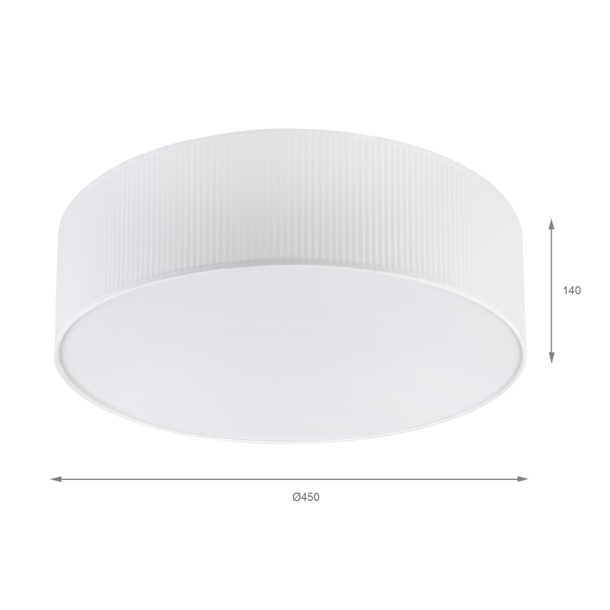 Stropné svietidlo SIRJA PLISADO 4xE27/15W/230V pr. 45 cm biele
