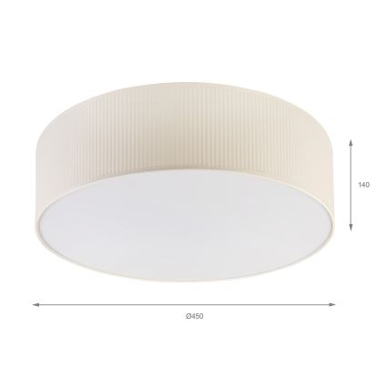 Stropné svietidlo SIRJA PLISADO 4xE27/15W/230V pr. 45 cm krémové