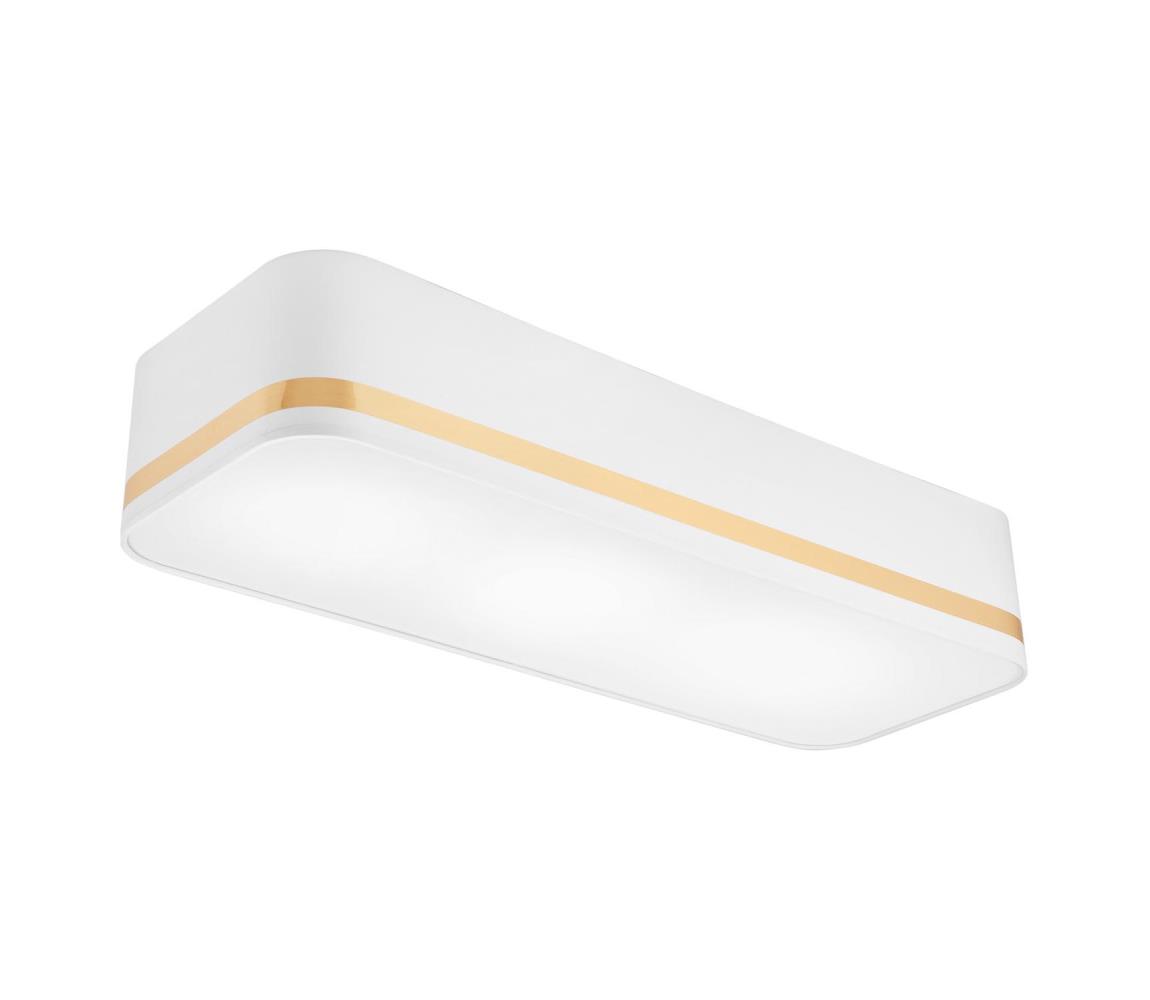 Stropné svietidlo SIRJA SQUARE STRIPE 3xE27/15W/230V biela/zlatá