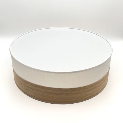 Stropné svietidlo SIRJA WOOD 2xE27/15W/230V pr. 45 cm biela/dub