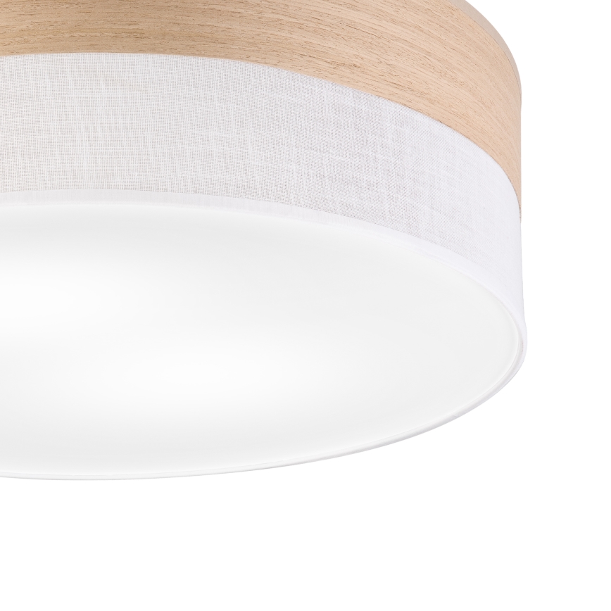 Stropné svietidlo SIRJA WOOD 2xE27/15W/230V pr. 45 cm biela/dub