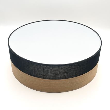 Stropné svietidlo SIRJA WOOD 2xE27/15W/230V pr. 45 cm čierna/dub